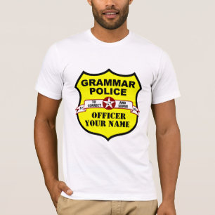 Grammar Police Customisable Tee