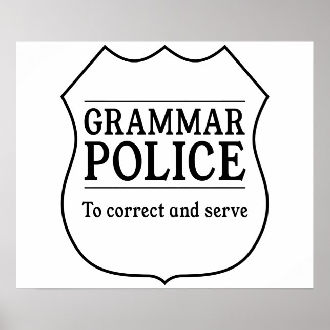 Grammar Police Poster (Front)