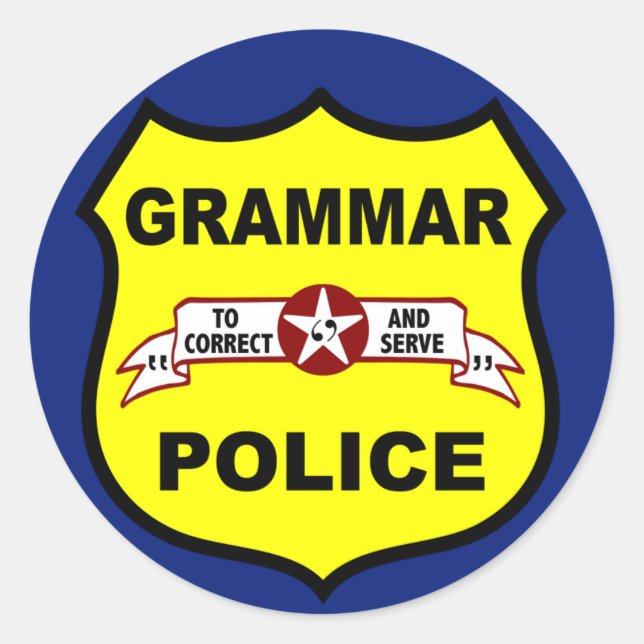 Grammar Police Sticker (Front)