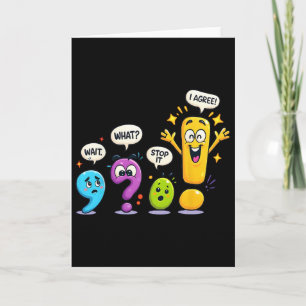 Grammar Punctuation Marks Funny English Teacher St Card