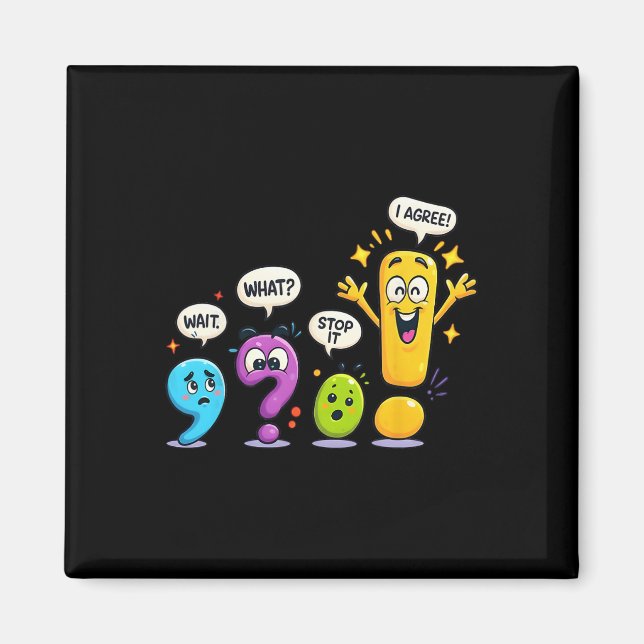 Grammar Punctuation Marks Funny English Teacher St Magnet (Front)