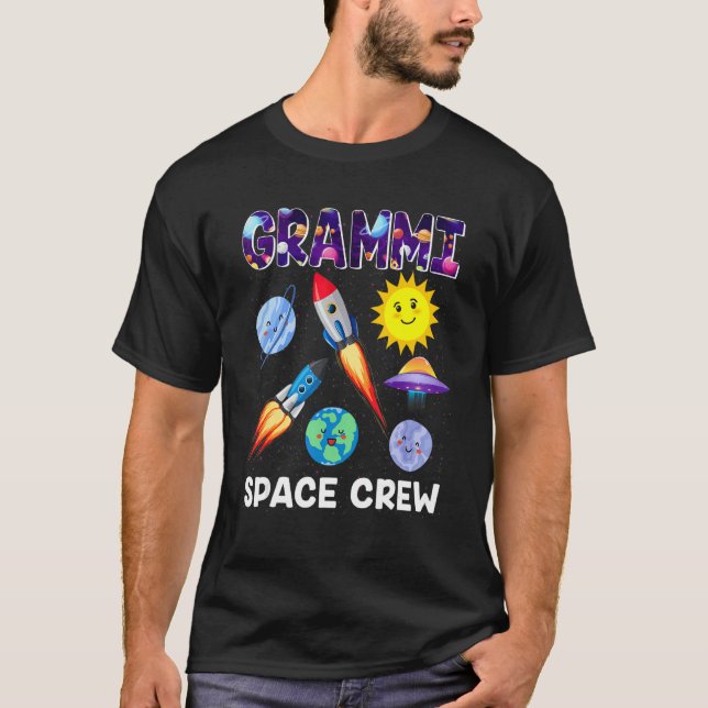 Grammi Space Crew Grammi Of The Birthday Boy Astro T-Shirt (Front)