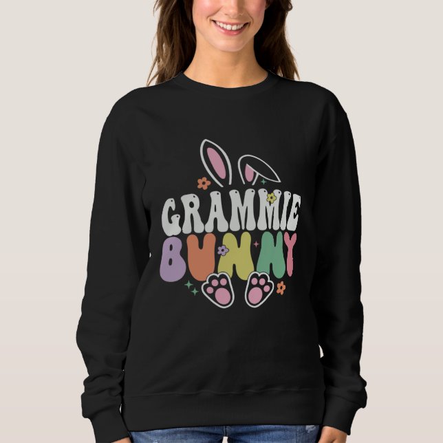 Grammie Bunny Easter Day Rabbit Grandma Family Mat Sweatshirt (Front)