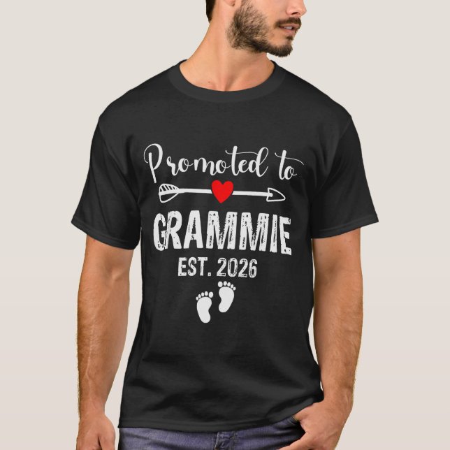 Grammie Est 2026 Promoted To Grammie 2026 For Gram T-Shirt (Front)