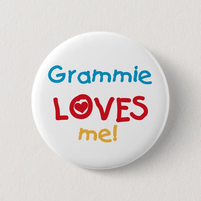 Grammie Loves Me T-shirts and Gifts 6 Cm Round Badge (Front)