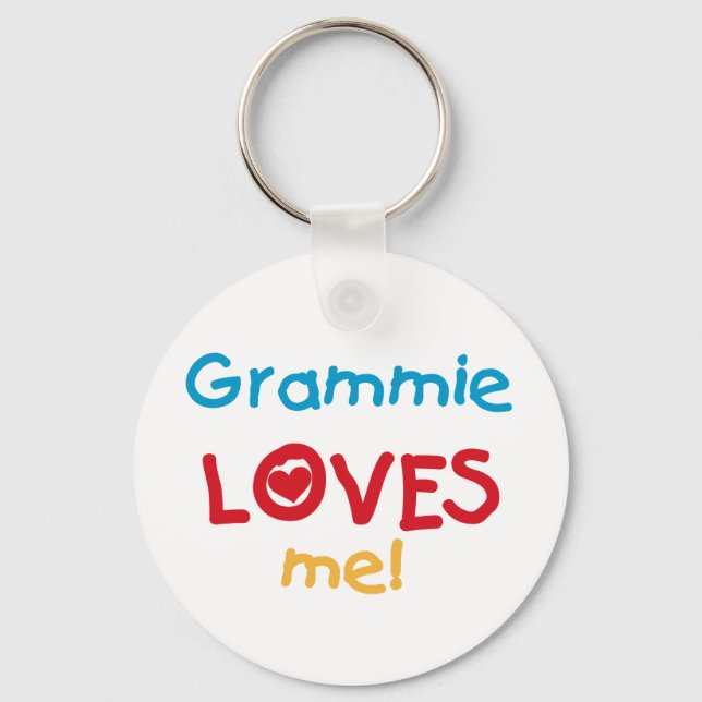 Grammie Loves Me T-shirts and Gifts Key Ring (Front)