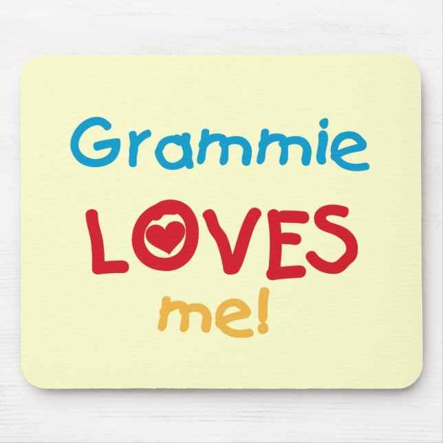 Grammie Loves Me T-shirts and Gifts Mouse Pad (Front)