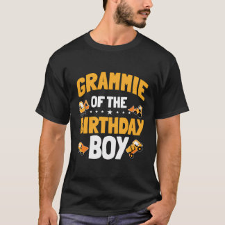 Grammie Of The Birthday Boy Construction Worker Bd T-Shirt