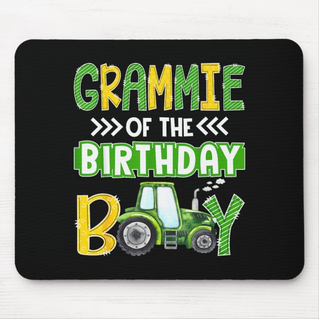 Grammie Of The Birthday Boy Tractors Farm Trucks F Mouse Pad (Front)