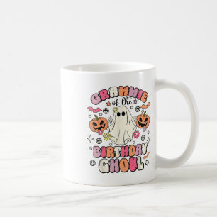 Grammie Of The Birthday Ghoul Groovy Halloween Gho Coffee Mug
