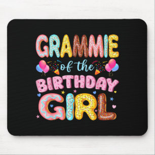 Grammie of The Birthday Girl Doughnut Lover Party Mouse Pad