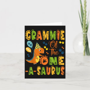 Grammie Of The One-a-saurus 1st Birthday Dinosaur  Card