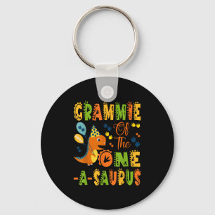 Grammie Of The One-a-saurus 1st Birthday Dinosaur Key Ring
