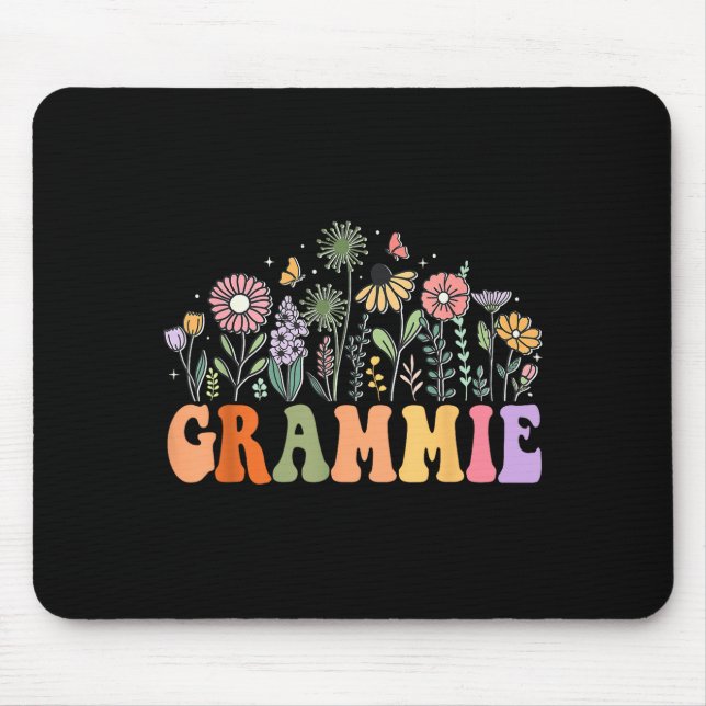 Grammie Wildflower Floral Birthday Baby Shower New Mouse Pad (Front)