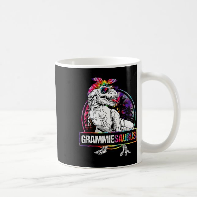Grammiesaurus Dinosaur Grammie Saurus Matching Tie Coffee Mug (Right)