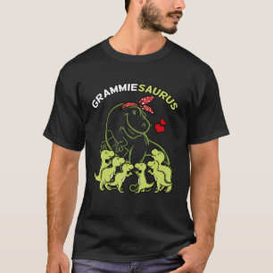 Grammiesaurus Gramma 6 Kids Dinosaur Mother s Day T-Shirt