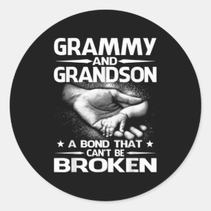 Grammy And Grandson A Bond That Can't Be Broken  Classic Round Sticker