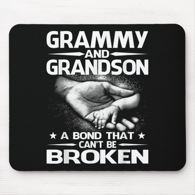 Grammy And Grandson A Bond That Can't Be Broken  Mouse Pad (Front)
