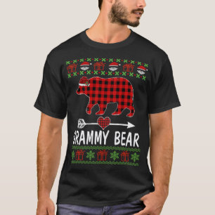 Grammy Bear Santa Red Plaid Family Pyjamas For Chr T-Shirt