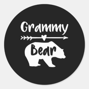 Grammy Bear Shirt Gift For Grandma Classic Round Sticker