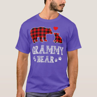 Grammy Bear Shirt, Red Buffalo Plaid Grammy Bear P T-Shirt