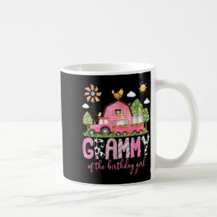 Grammy Birthday Girl Pink Cow Graphic Art Coffee Mug