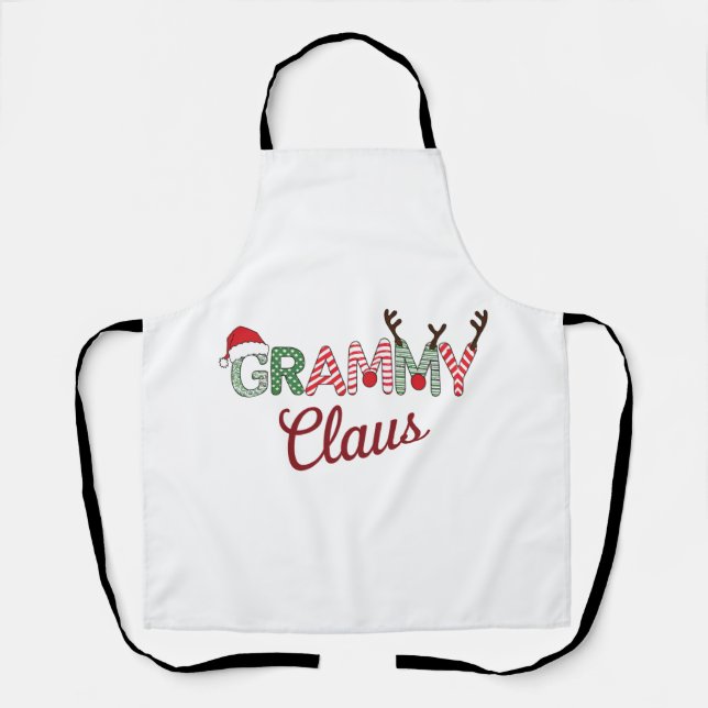 Grammy Claus Christmas Grandma Gift Xmas  Apron (Front)