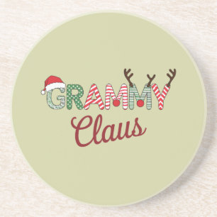 Grammy Claus Christmas Grandma Gift Xmas Coaster