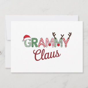 Grammy Claus Christmas Grandma Gift Xmas  Holiday Card