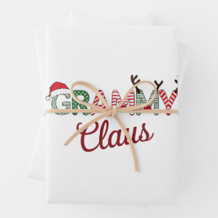 Grammy Claus Christmas Grandma Gift Xmas Wrapping Paper Sheet
