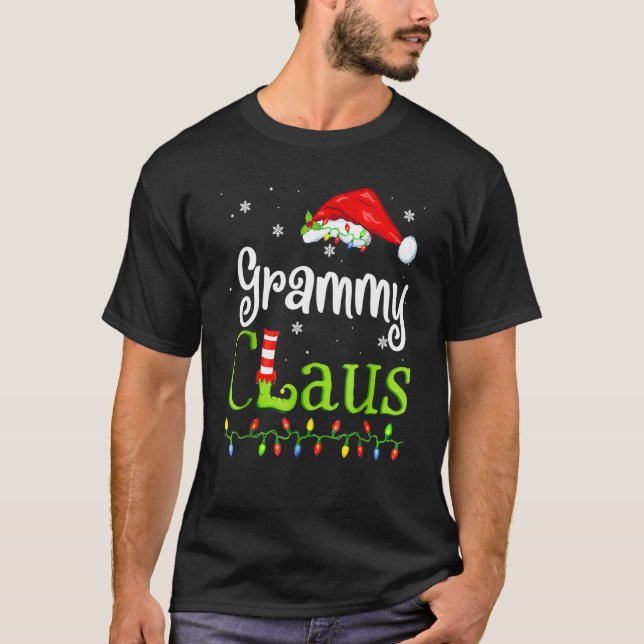 Grammy Claus  Christmas Pajama Family Matching Xma T-Shirt (Front)