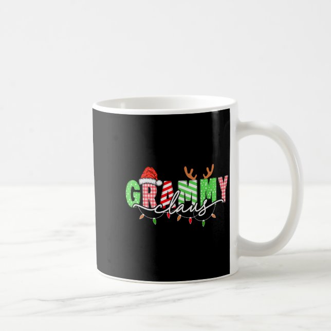 Grammy Claus Xmas Christmas Lights Pajama Family M Coffee Mug (Right)