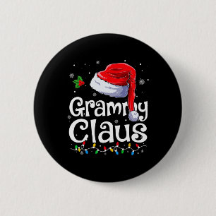 Grammy Claus Xmas Santa Matching Family Christmas 6 Cm Round Badge