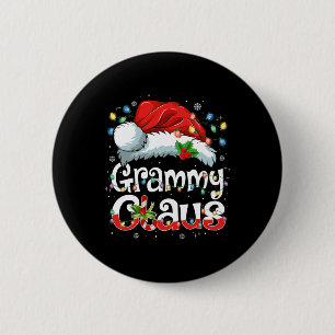 Grammy Claus Xmas Santa Matching Family Christmas  6 Cm Round Badge