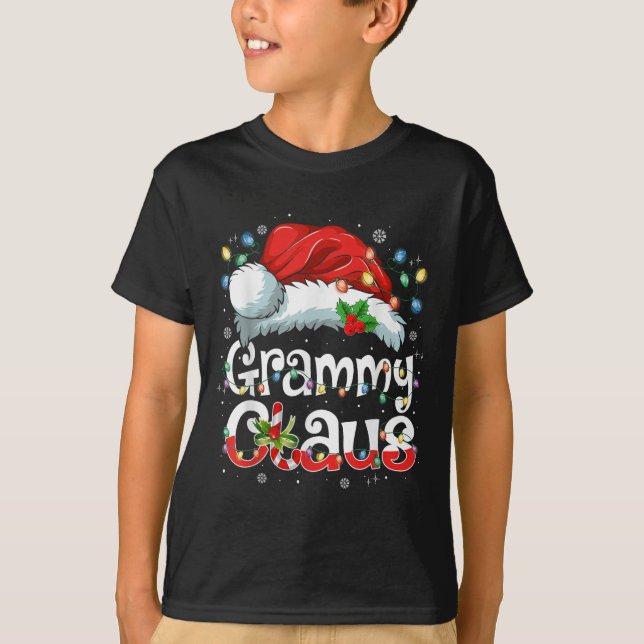 Grammy Claus Xmas Santa Matching Family Christmas  T-Shirt (Front)