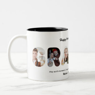 Grammy Custom Photo Collage Personalized Grandma Two-Tone Coffee Mug