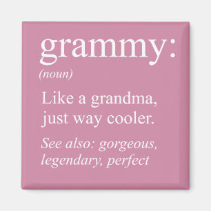 Grammy Definition, Grandma, Nana Gift Magnet