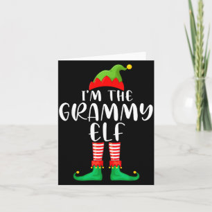 Grammy Elf Matching Family Group Christmas Party P Card