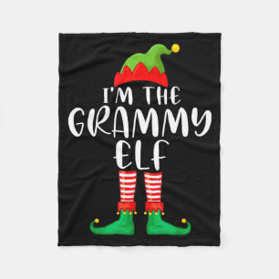 Grammy Elf Matching Family Group Christmas Party P Fleece Blanket
