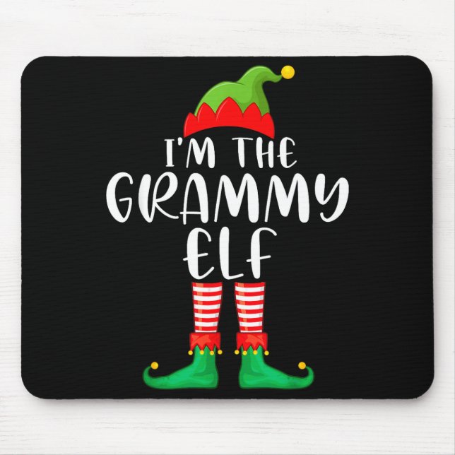 Grammy Elf Matching Family Group Christmas Party P Mouse Pad (Front)