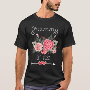 Grammy Est 2022 Pregnancy Announcement Floral T-Shirt