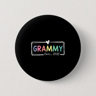 Grammy Est 2026 Promoted To Grandma 2026 For Grand 6 Cm Round Badge