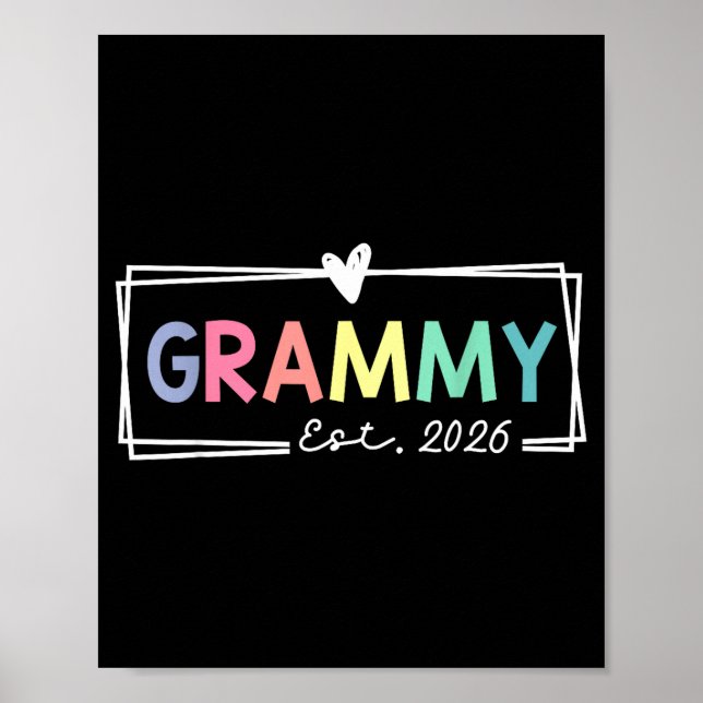 Grammy Est 2026 Promoted To Grandma 2026 For Grand Poster (Front)