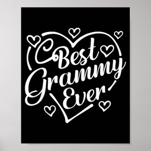 Grammy ever shirt funny heart shape mother's day  poster