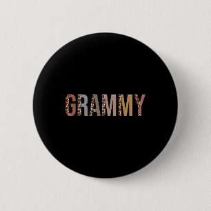 Grammy Leopard Print Mum Cute Mothers Day Funny Gr 6 Cm Round Badge