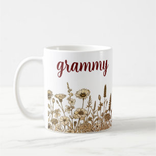 Grammy Modern Floral Design  Coffee Mug