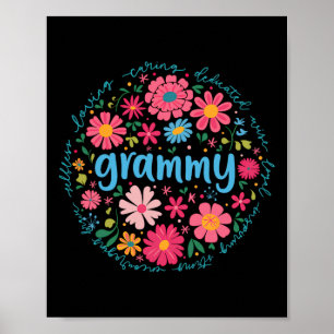 Grammy Mothers Day For Grandma Wildflower Floral W Poster