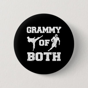 Grammy of Both Taekwondo and Football Martial Arts 6 Cm Round Badge