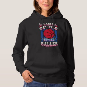 Grammy Of The Birthday Baller Basketball Theme Bda Hoodie