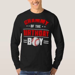 Grammy Of The Birthday Boy Baseball Theme Family B T-Shirt